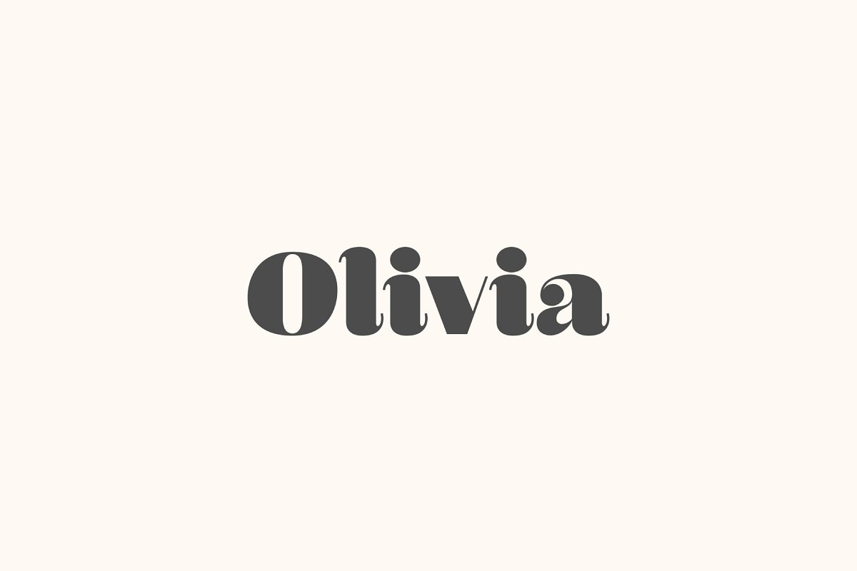 Пример шрифта Olivia #1